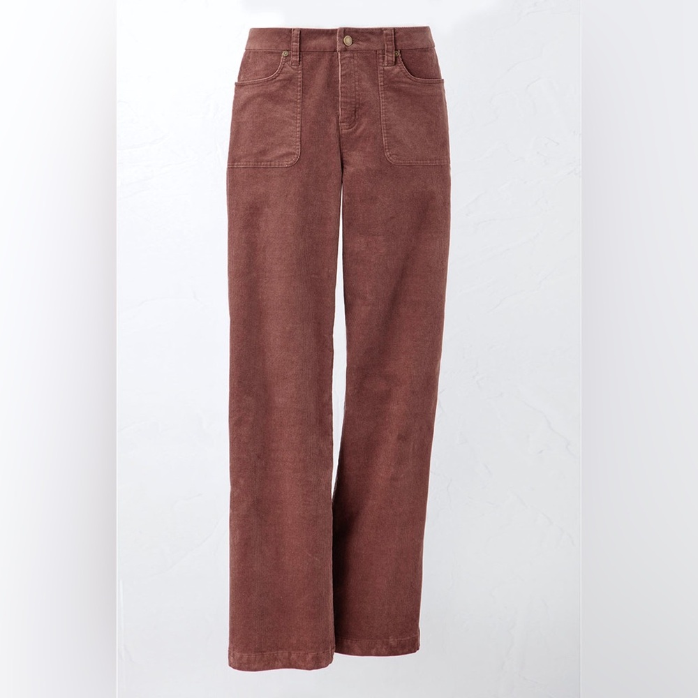 Coldwater Creek Patch Pocket Wide-Leg Corduroys